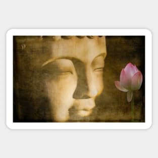 The Buddha And Lotus Flower Sticker